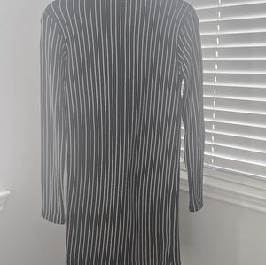 Zara Black and White Pinstripe Mini Dress